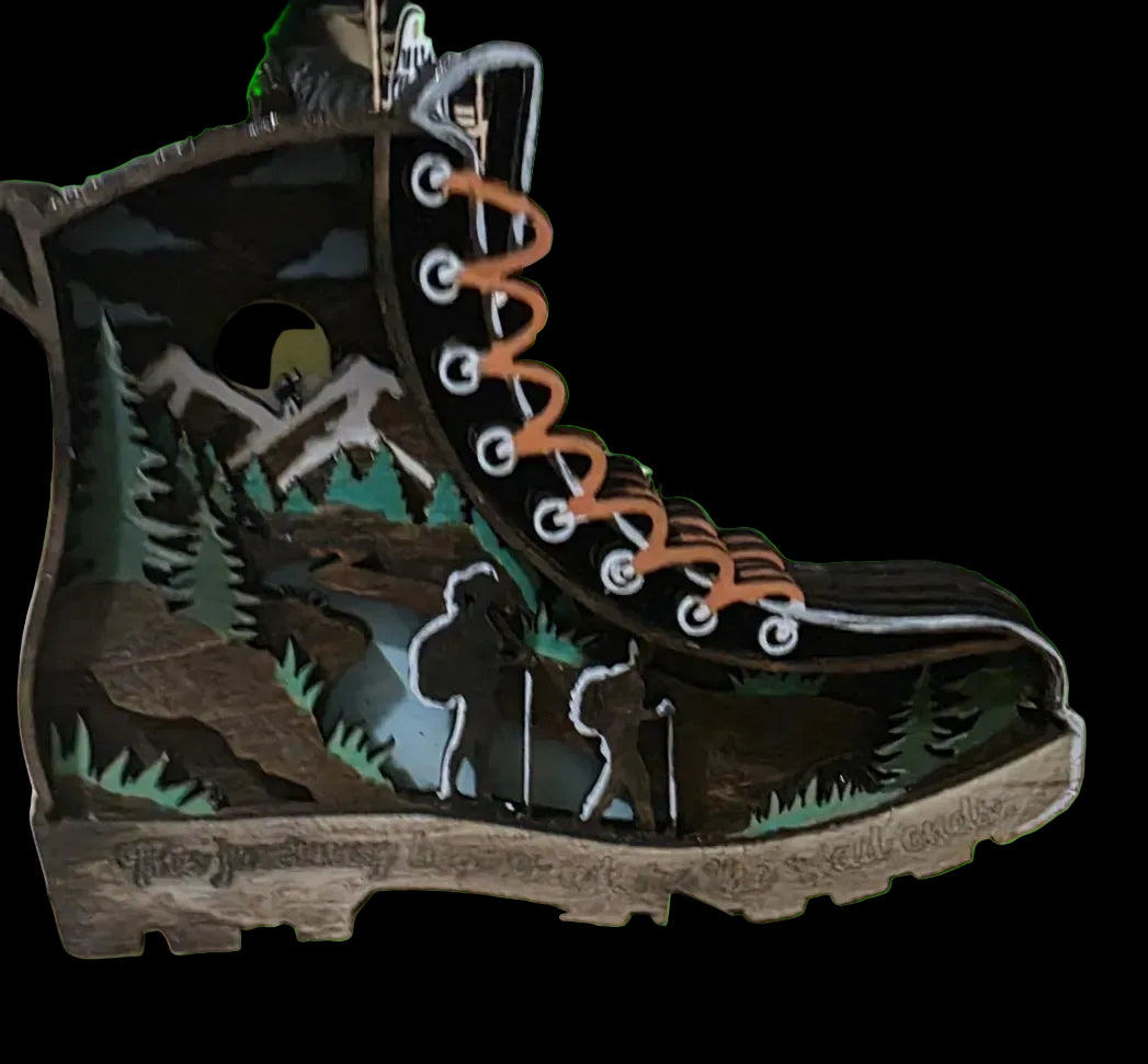 Hiking boot shelf sitter