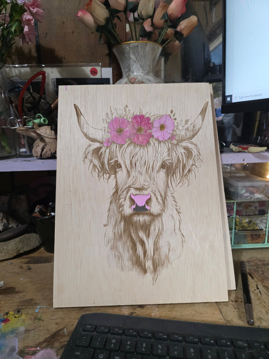 Highland cow sign